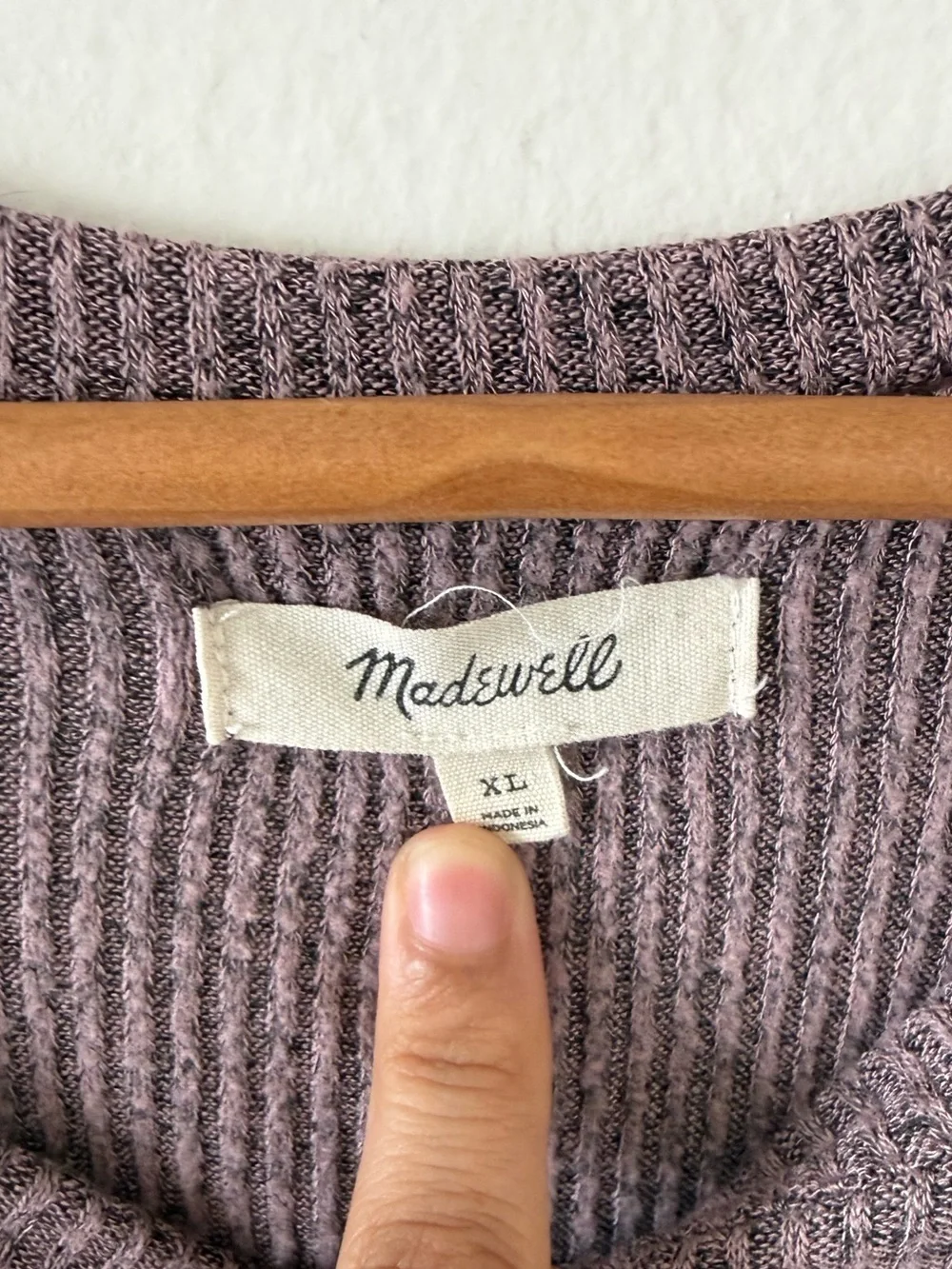 Madewell Ribbed Knit Flare Sleeve Top Size XL